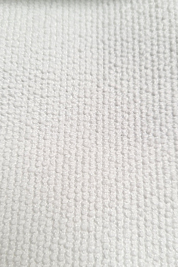 Luxurious monochrome designer decorative fabric GERSTER 77052/10 WHITE