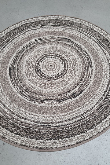 Outdoor rug STAR rosette gray-brown