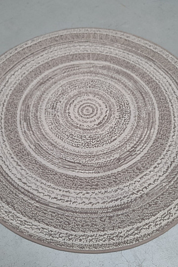 Outdoor rug STAR rosette gray-brown