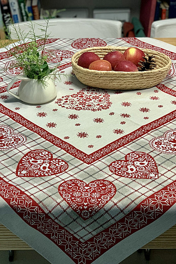 Tapestry tablecloth and scarf HEART IN KARA