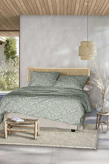 IRISETTE luxury cotton satin TOKIO 8567-30 GREEN
