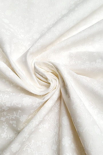 Cotton decorative fabric MARGELIE flower CREAM