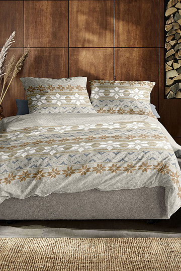 Luxury flannel bedding IRISETTE PANDA 8621-80 NATUR