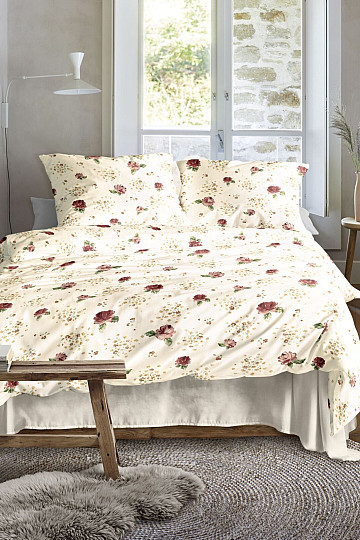 Luxury flannel bedding IRISETTE KOALA 8627-60 ROSE RED