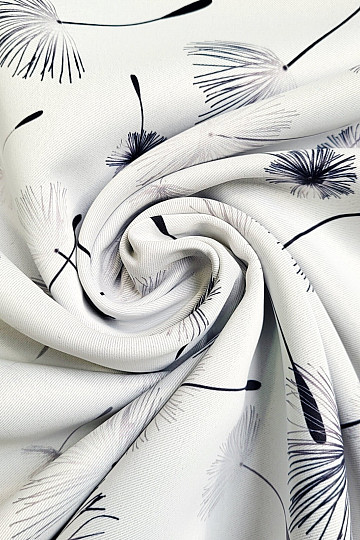 Decorative fabric BLACK OUT DANDELION black