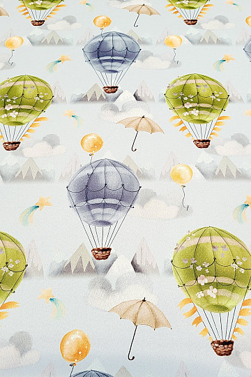 Decorative fabric BLACK OUT FLYING BALLOON