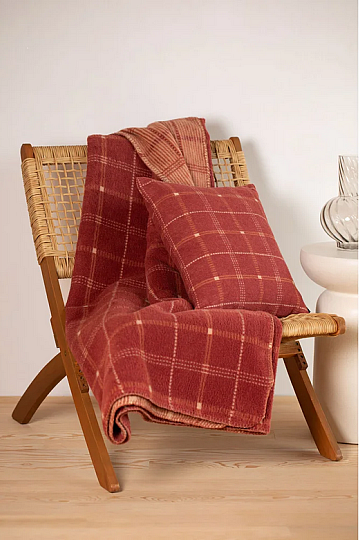 Blanket DF SAVONA CHECKED RED