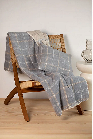 Blanket DF SAVONA CHECKED GREY