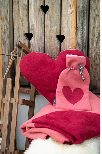 Blanket DF SAVONA HEART RED