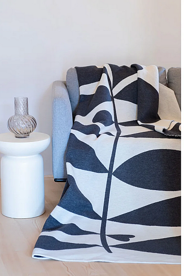 Blanket DF LUCA LARGE LEAVES BEIGE