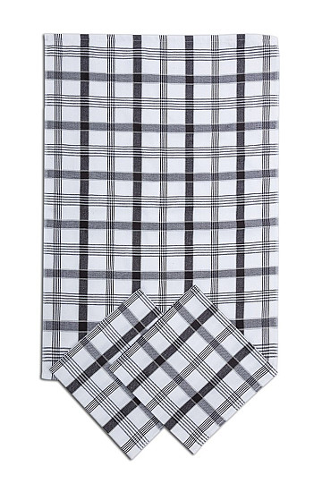 Egyptian cotton modern checkered towels GREY