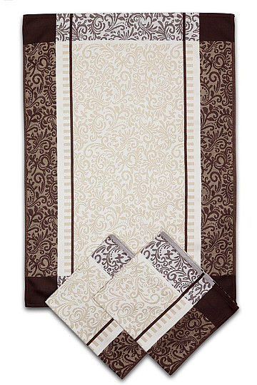 Towels ORNAMENT brown 3pcs