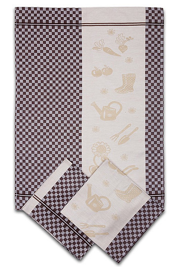 Towels GARDEN CUBE BROWN 3pcs