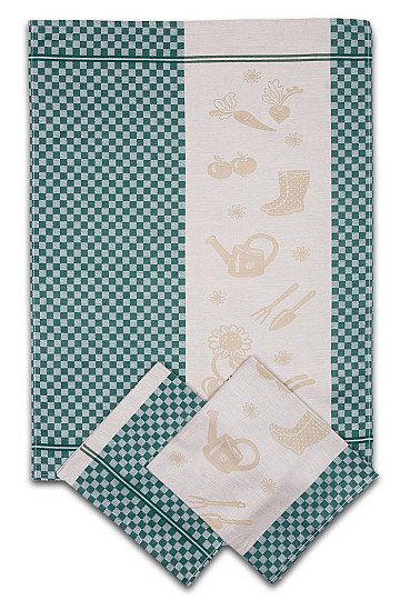 Towels GARDEN CUBE GREEN 3pcs