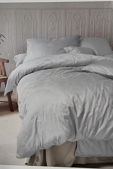 Luxurious cotton damask RIO LIGHT GREY