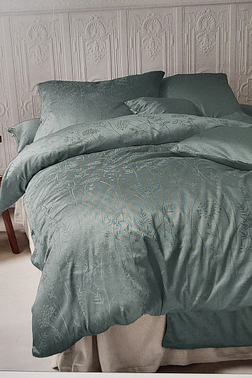 Luxurious cotton damask RIO GREEN