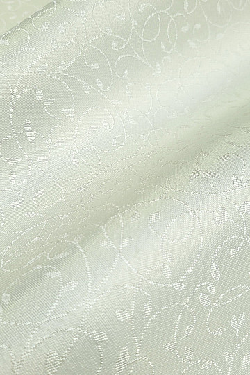 Decorative plain fabric LEAVES CREAM