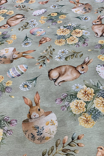 Decorative fabric BUNNY LONNIE green