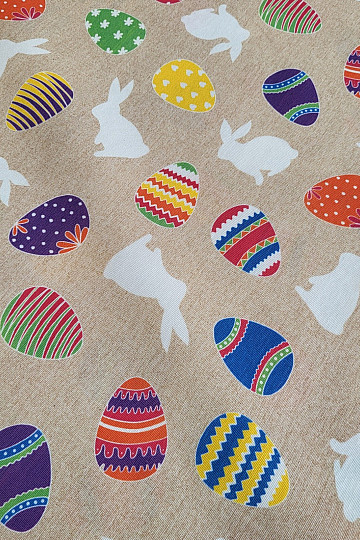 Decorative fabric EGGS AND BUNNY