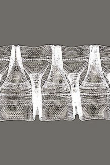 ZIGZAG curtain ruching ribbon 5 cm, 1:2