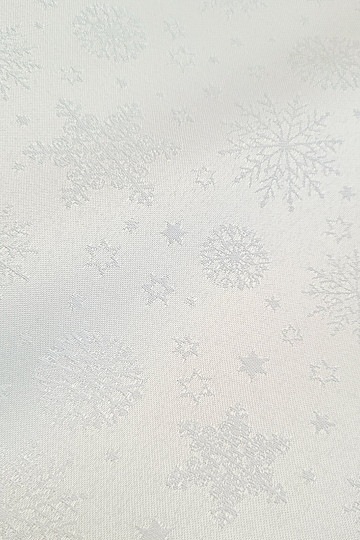 Decorative plain fabric FLAKES MIX WHITE