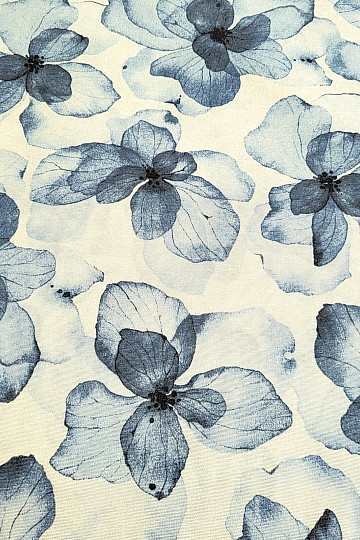 Decorative fabric TUTUKI FLOWER BLUE