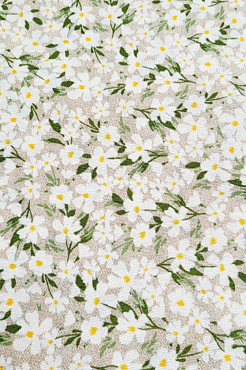 Decorative fabric WHITE FLOWERS