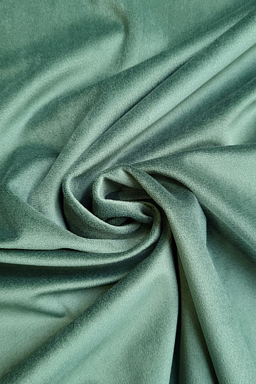 Luxurious monochrome designer decorative fabric GERSTER 77042/0500 GREEN