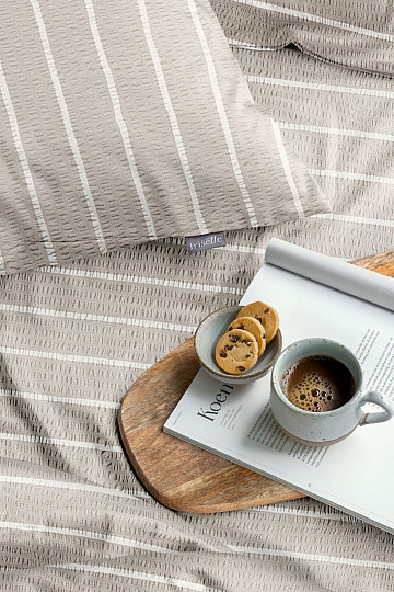 IRISETTE luxury soft crepe EASY 8548-80 Stripes beige