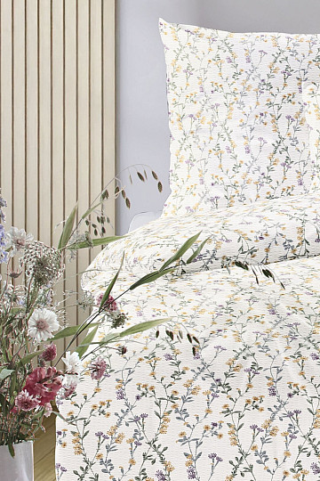 IRISETTE luxury soft crepe EASY 8665-40 Yellow flowers