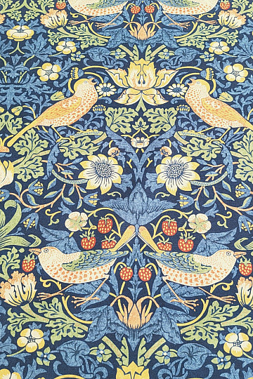 Decorative fabric BIRDS AND STRAWBERRIES