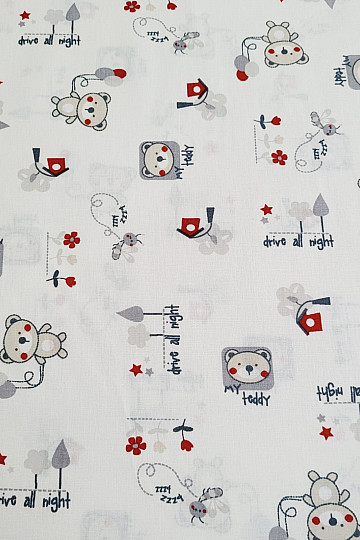 Children&#39;s fabric TEDDY BEAR red