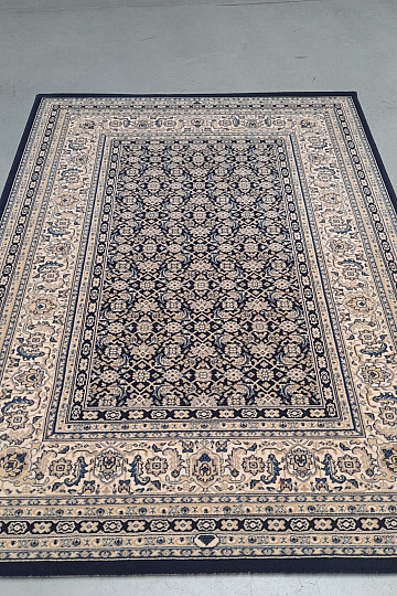 Woolen classic carpet ORIENT allover blue pattern