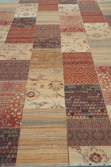 Luxury wool rugs KASHQAI PATCHWORK cream