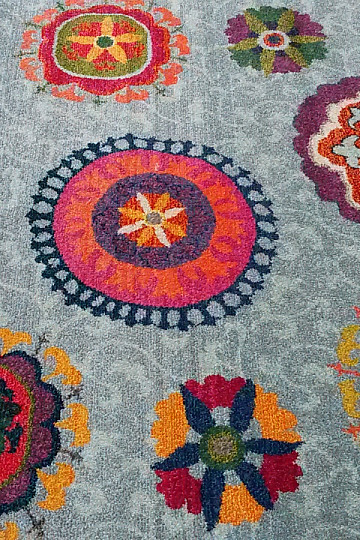 Carpet MANDALA greyblue