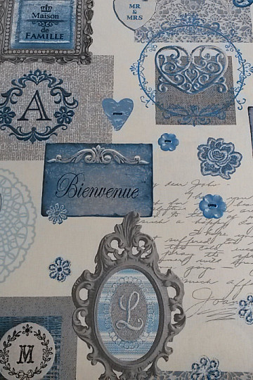 Decorative fabric NOSTALGIA blue