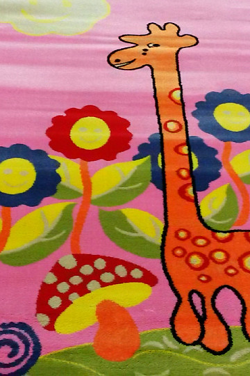 Children&#39;s carpet KIDS GIRAFFE pink