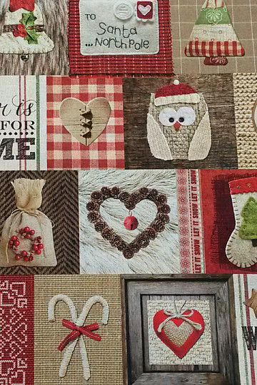 Decorative fabric CHRISTMAS digital print 3D