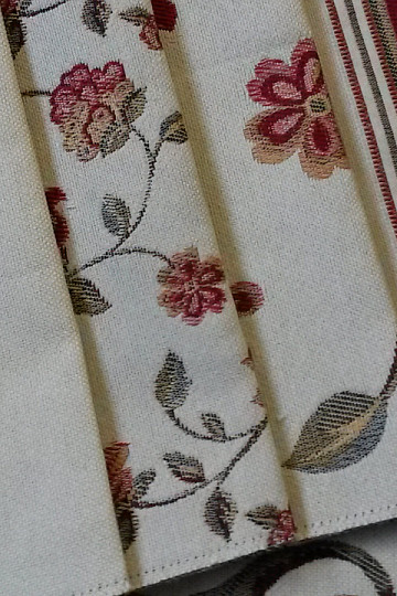 Tapestry fabric LOTOS BORDO combination