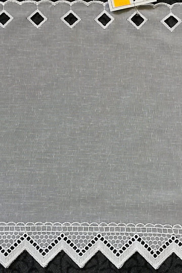 Modern woven Curtain V309 white