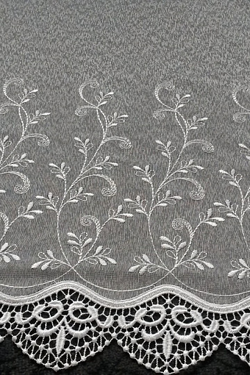 Modern woven Curtain V023 white