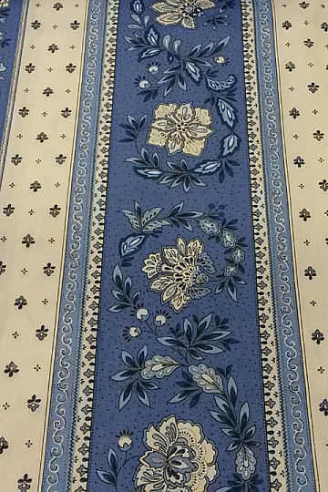 Cotton fabric VOLKS blue strips