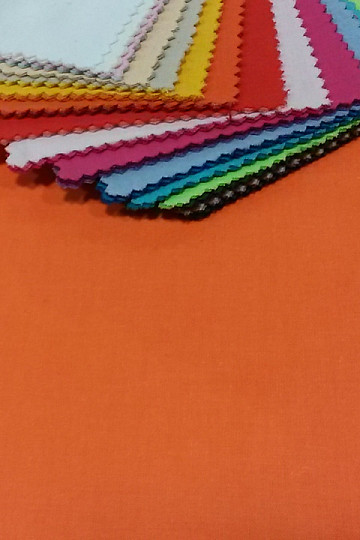 Cotton fabric UNI orange tangerine