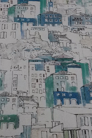 Decorative fabric MANAGUA CASAS blue