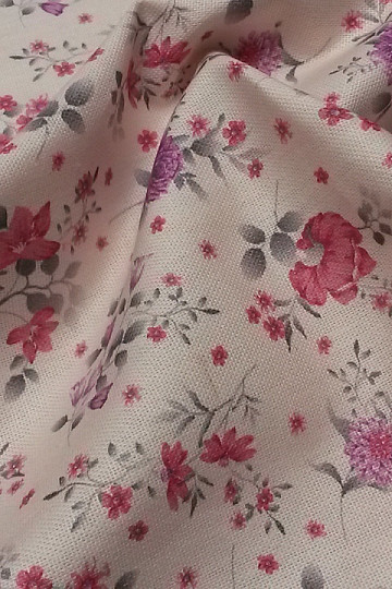 Decorative fabric FLOWERS DIVA pink