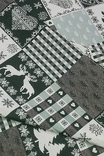Decorative fabric ALPES deer green