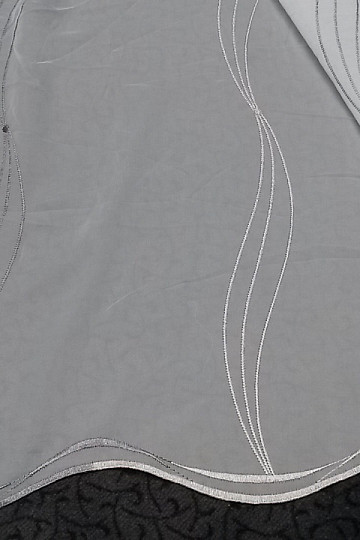 Modern embroidered curtain white - gray/beig GERSTER 556\/0810