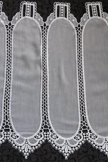 Crochet curtain 13609 white