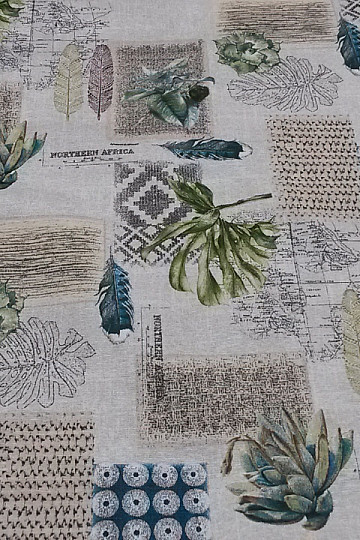 Decorative fabric FLORA green
