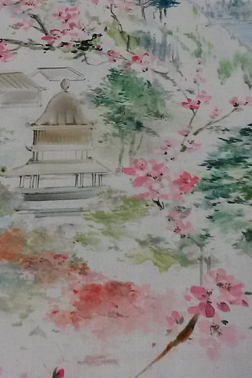 Decorative fabric MIDORI Japanesse country